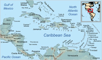 Map Antilles